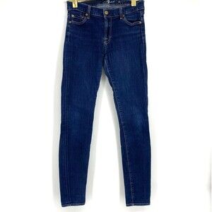 7‎ For All Mankind Jeans Womens Skinny Dark Wash Jeans Size 27